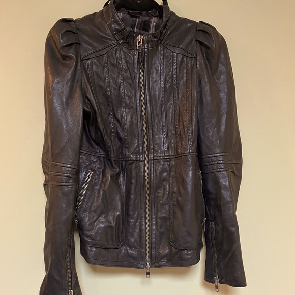Mackage leather moto jacket - Picture 1 of 9